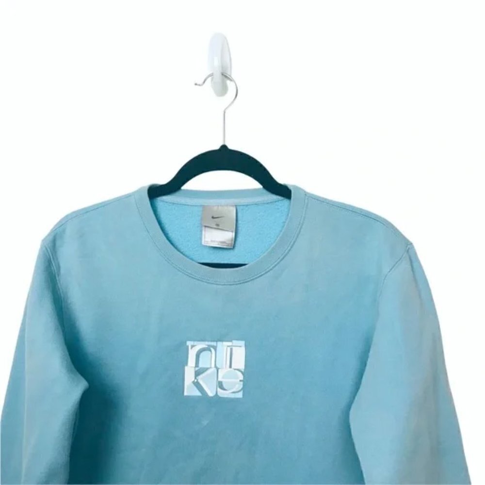 Nike Blue Logo Pullover Sweatshirt - Picture 3 of 10